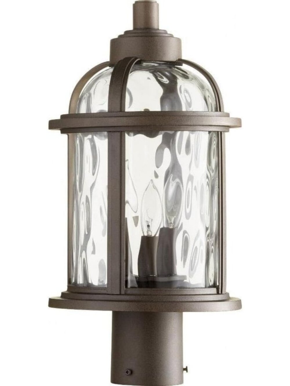 Elegant Oiled Bronze 3-Light Outdoor Post Lantern - Vintage Style Lighting